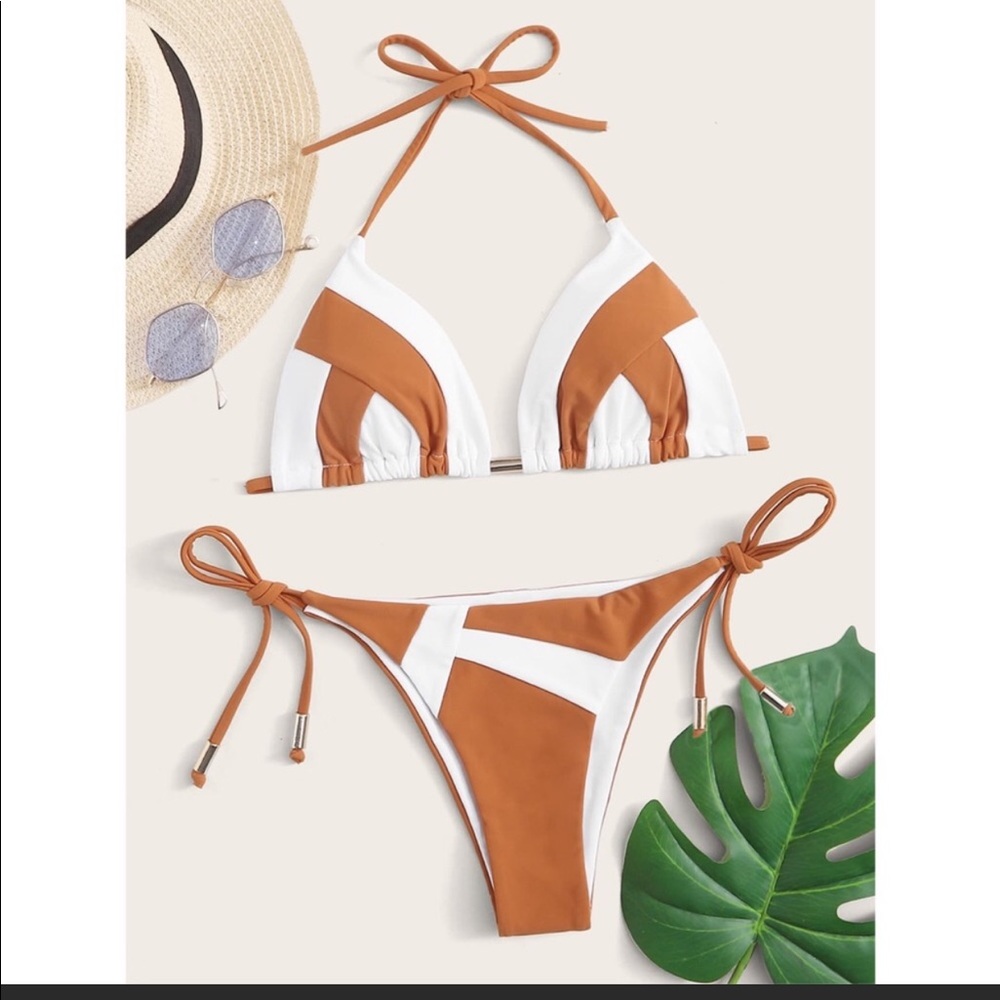 💃🏻Gracen Triangle Side Tie Bikini - Picture 1 of 13